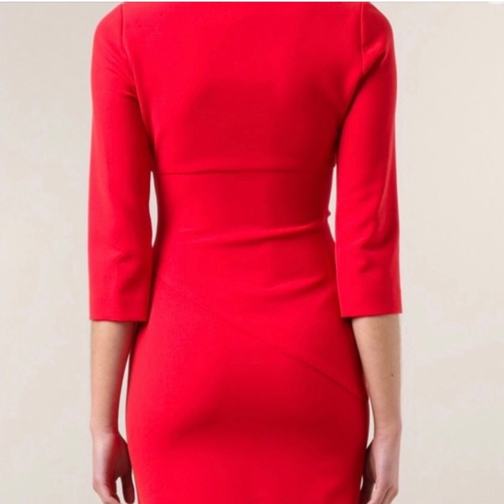 Diane Von Furstenberg π Bevin 3/4 Sleeve Dress, Red, Size 0. Never Worn. - Picture 2 of 9